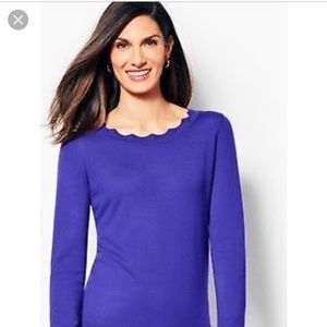 Talbots Autumn Amethyst Blue Sweater